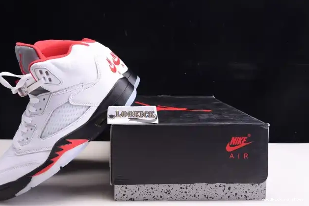 Rep Retro Jordan 5 (2020) DA1911-102 Red Silver Air Fire Tongue 0615